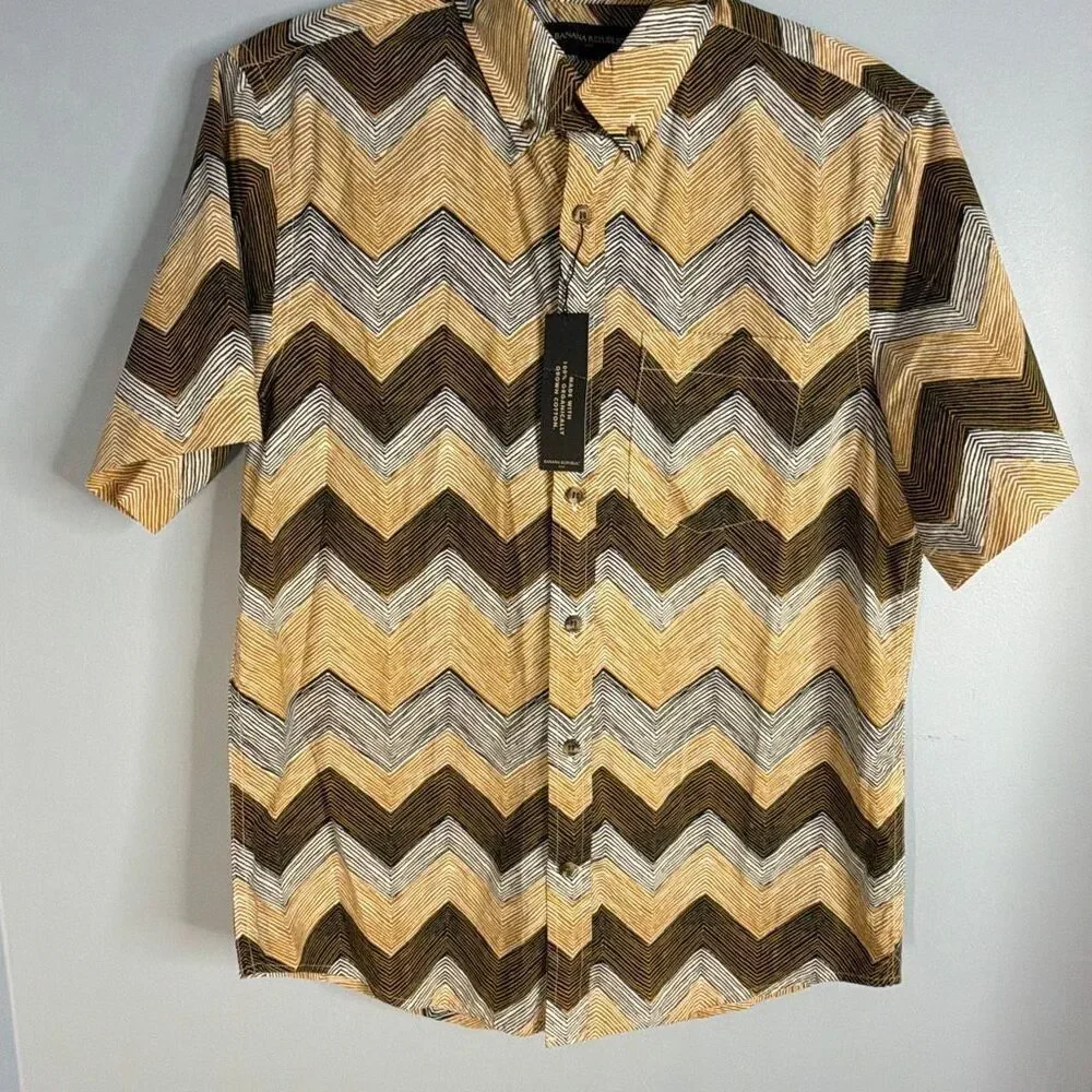 Banana Republic Men’s Small Jacquard Resort Wear Dress Shirt  NWT